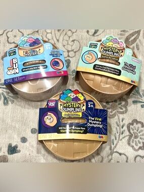3 Mystery Dumpling Squishy Buns Sensory Toys New in Packaging 3 Variations